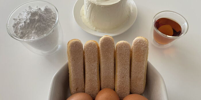 Die Zutaten für das Tiramisu